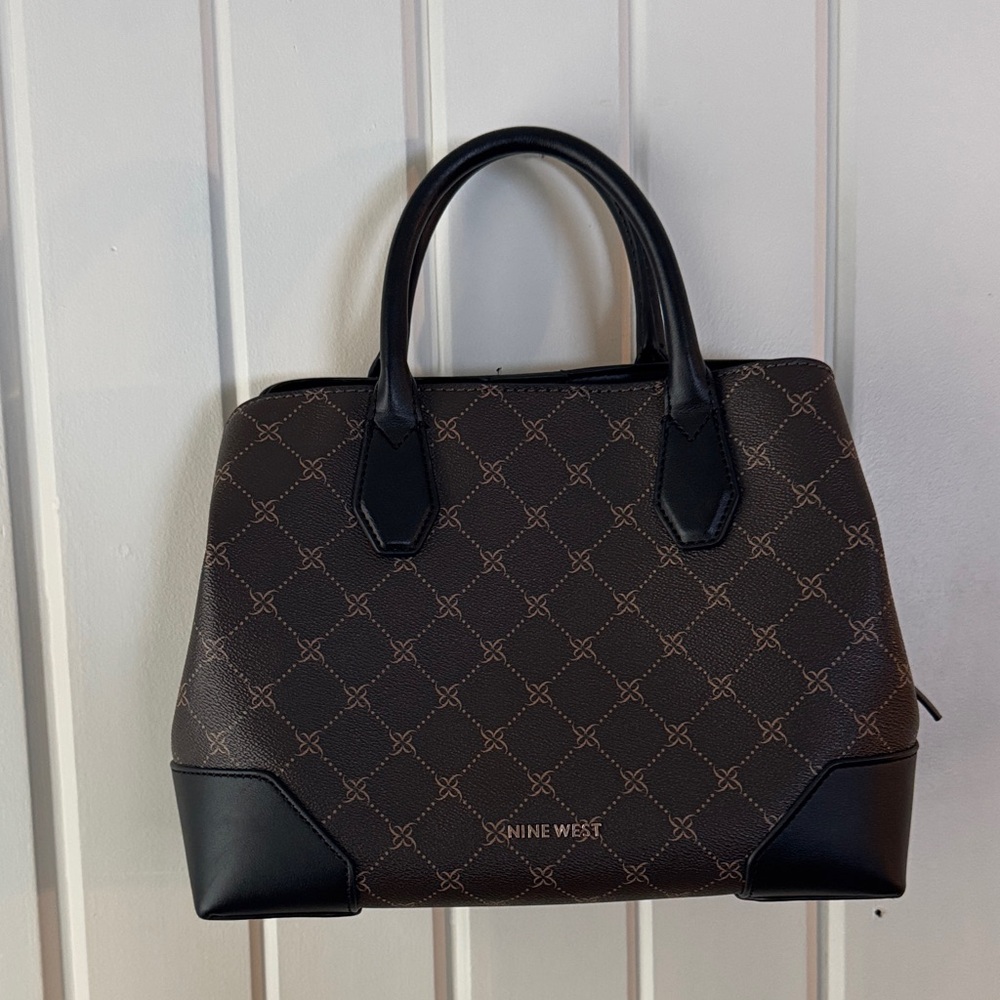 Nine West Elegant Black and Brown Satchel
